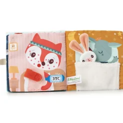 Lilliputiens Livre d'activités en tissu Joe et son doudou