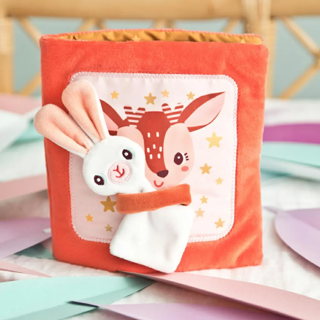 Lilliputiens Livre d'activités en tissu Stella et son doudou