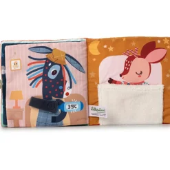 Lilliputiens Livre d'activités en tissu Stella et son doudou