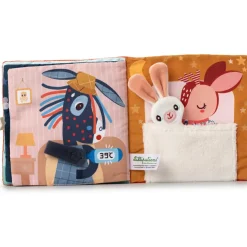 Lilliputiens Livre d'activités en tissu Stella et son doudou