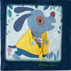 New Livre d'activités Jules j'apprends à m'habiller Livre Bébé En Tissu