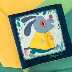 New Livre d'activités Jules j'apprends à m'habiller Livre Bébé En Tissu