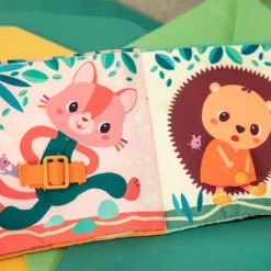 New Livre d'activités Jules j'apprends à m'habiller Livre Bébé En Tissu