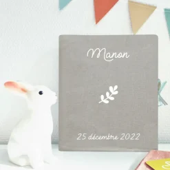 Les Griottes Livre de naissance gris clair 88 pages (personnalisable)