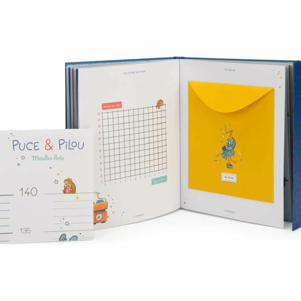 Outlet Livre de naissance Puce et Pilou (80 pages) Livre De Naissance / Album Photo