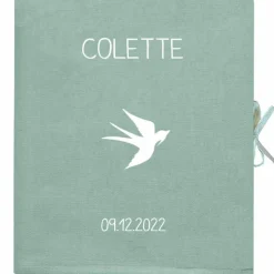 Les Griottes Livre de naissance vert amande 88 pages (personnalisable)