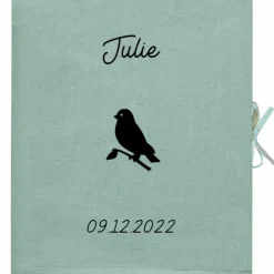 Les Griottes Livre de naissance vert amande 88 pages (personnalisable)