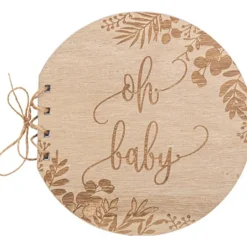 Livre d'or en bois Oh Baby (68 pages) Livre D'Or