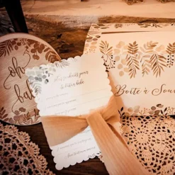 Livre d'or en bois Oh Baby (68 pages) Livre D'Or