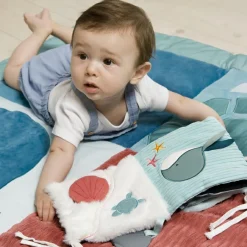 Sale Livre d'éveil en tissu 3 en 1 Océan Livre Bébé En Tissu