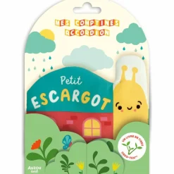 Auzou Editions Livre en tissu Comptines accordéon - Petit escargot