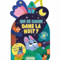Auzou Editions Livre Mon coucou sonore Qui se cache dans la nuit ?