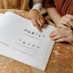 Zakuw Livre Souvenirs d'école en lin (8 périodes scolaires)