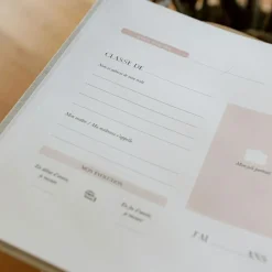 Zakuw Livre Souvenirs d'école en lin (8 périodes scolaires)