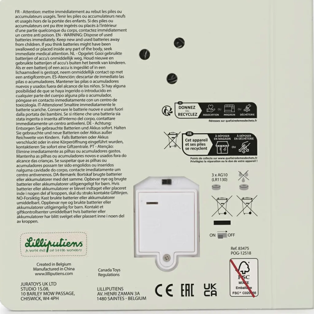 Lilliputiens Livre tactile et sonore Happy Forest