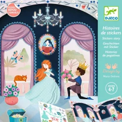 Djeco Livret avec stickers repositionnables La vie au château