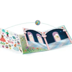 Djeco Livret avec stickers repositionnables La vie au château