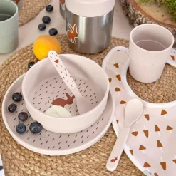 Discount Lot 5 bavoirs en éponge coton bio Little Forest Lapin Bavoirs