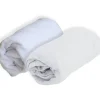 Clearance Lot alèse blanc et drap housse blanc (70 x 140 cm) Alèse Lit Bébé