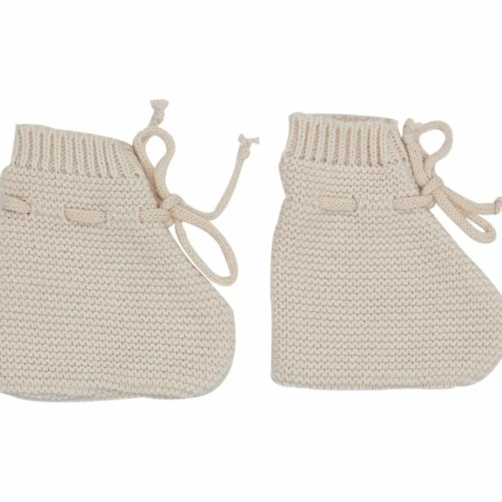 Trois Kilos Sept Lot brassière, bonnet et chaussons Sable (0-1 mois)