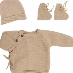 Best Lot brassière, bonnet et chaussons Caramel (0-1 mois) Layette Bébé