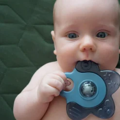 Filibabba Lot de 2 anneaux de dentition étoile bleu