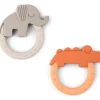New Lot de 2 anneaux de dentition Deer friends papaye et sable Jouet / Anneau De Dentition