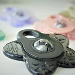 Filibabba Lot de 2 anneaux de dentition étoile gris