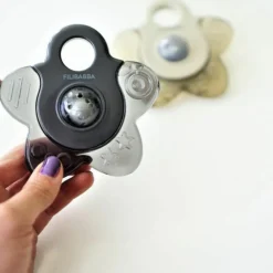 Filibabba Lot de 2 anneaux de dentition étoile gris