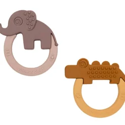 Done by Deer Lot de 2 anneaux de dentition Deer friends moutarde et rose