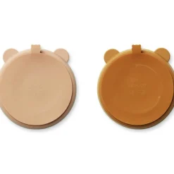 Liewood Lot de 2 assiettes à compartiments ventouse Stacy Mustard tuscany rose mix