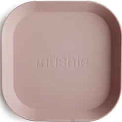 Mushie Lot de 2 assiettes carrées Blush