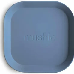 Mushie Lot de 2 assiettes carrées Twilight Blue