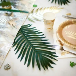 Discount Lot de 8 assiettes en carton kraft Tropi Chic palmier Assiettes En Carton