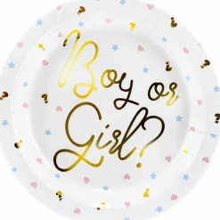 Party Deco Lot de 6 assiettes garçon ou fille (23 cm)