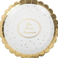 Lot de 8 assiettes Mon Premier Anniversaire Assiettes En Carton