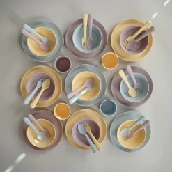 Mushie Lot de 2 assiettes rondes Soft lilac