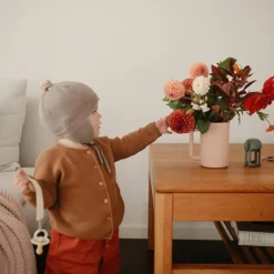 Mushie Lot de 2 attaches-sucettes en lin Blush-Cream