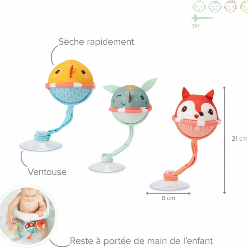 Outlet Lot de 3 balles de bain Joe Jouet De Bain