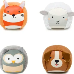 Best Lot de 4 balles doudous Ferme Doodballs Balle Souple