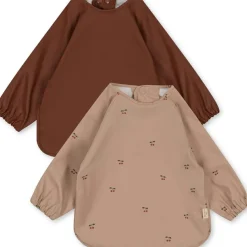 Konges Slojd Lot de 2 bavoirs à manches longues Cherry