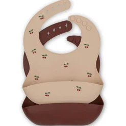 Konges Slojd Lot de 2 bavoirs à poche Cherry