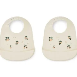 Liewood Lot de 2 bavoirs à poche Tilda Peach sea shell mix