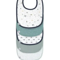 Lässig Lot de 5 bavoirs à velcro bleus Garden Explorer