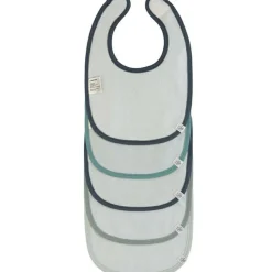 Lässig Lot de 5 bavoirs à velcro bleus Garden Explorer