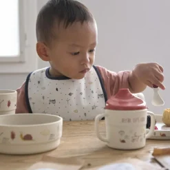 Lässig Lot de 5 bavoirs à velcro bleus Garden Explorer