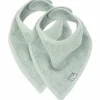 Outlet Lot de 2 bavoirs bandana Ash Green Bavoirs