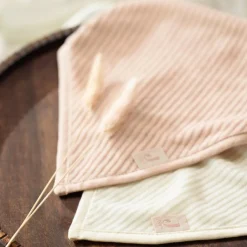 Jollein Lot de 2 bavoirs bandana Velvet Rib Wild Rose-Ivory