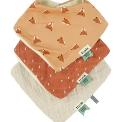 Trixie Lot de 3 bavoirs bandanas Fierce Fox
