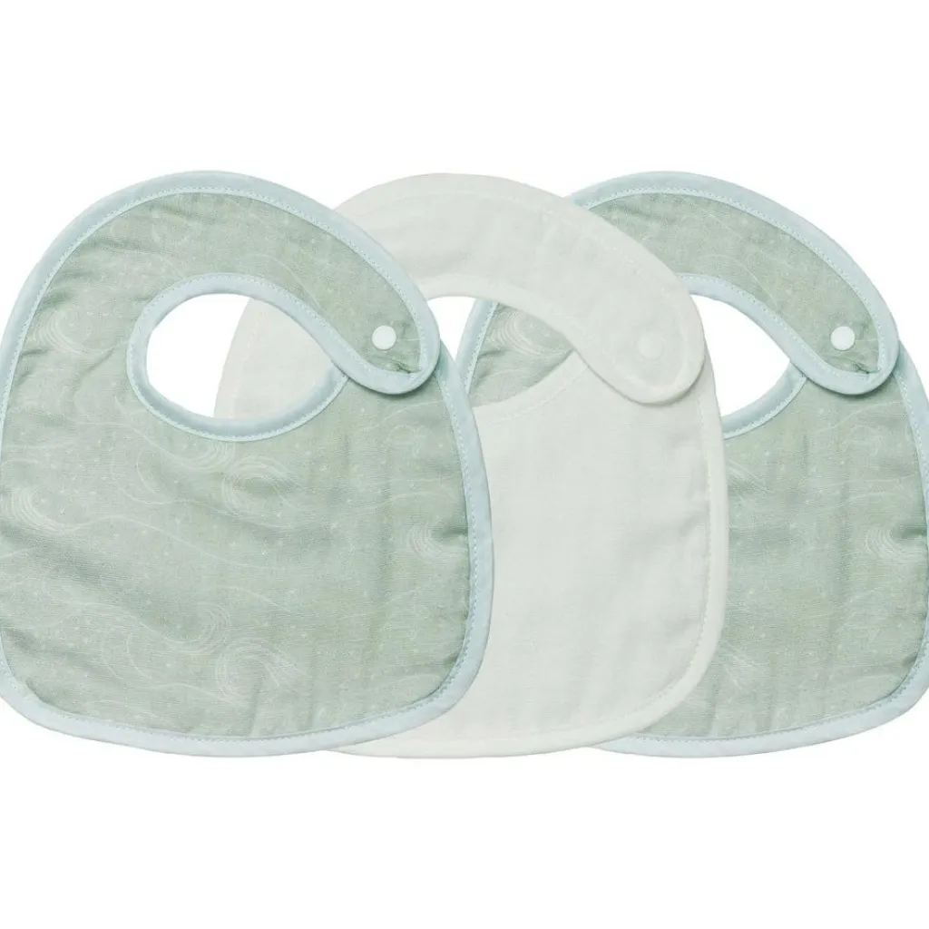 Trois Kilos Sept Lot de 3 bavoirs de naissance Au large de Nova